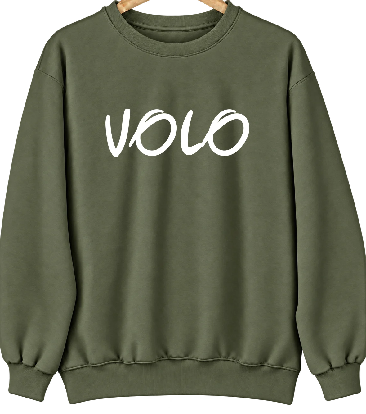 Volo, Illinois Hometown Crewneck — Military Green