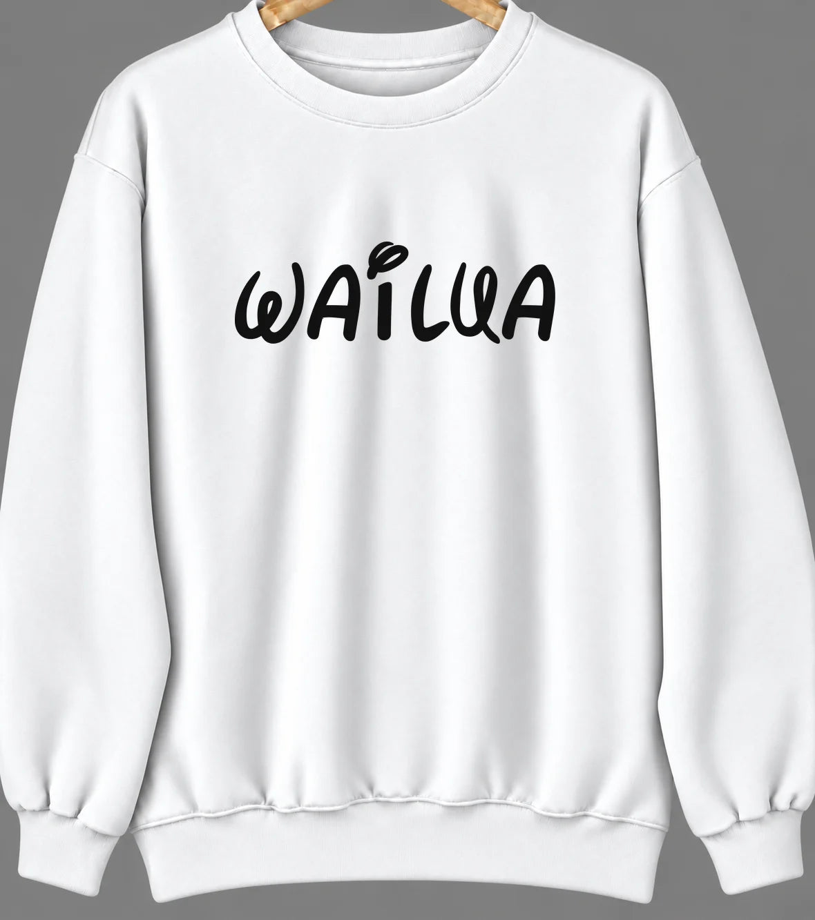 Wailua, Hawaii Hometown Crewneck — White