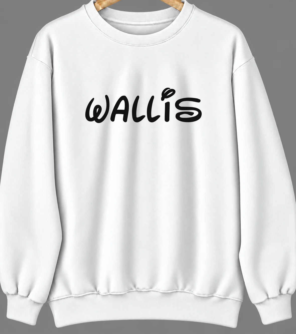 Wallis, Texas Hometown Crewneck — White
