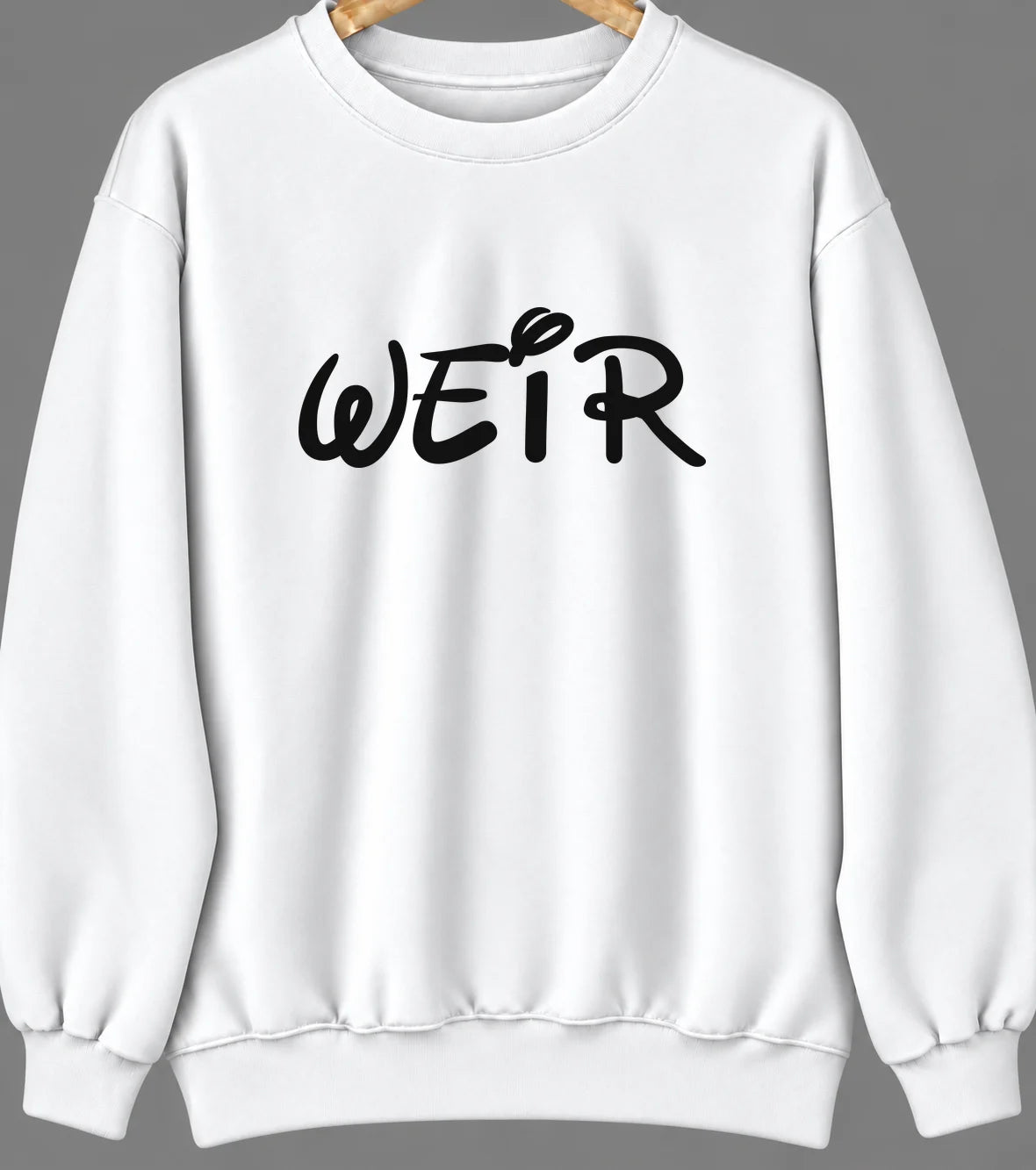 Weir, Mississippi Hometown Crewneck — White