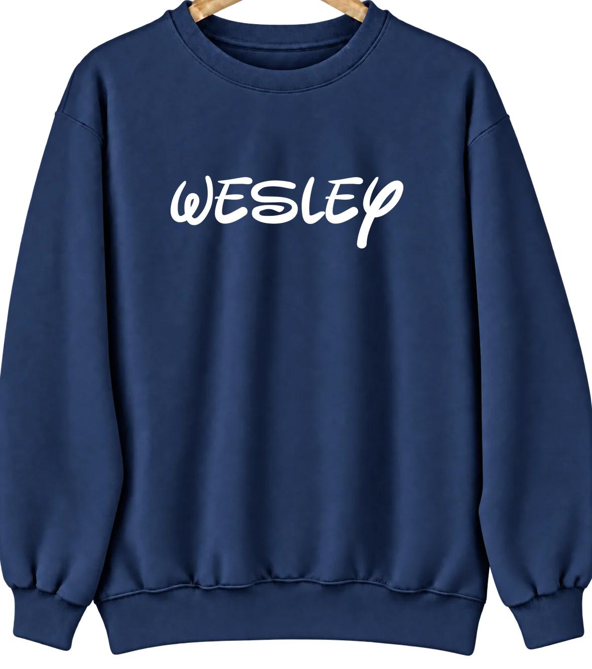 Wesley, Iowa Hometown Crewneck — Navy
