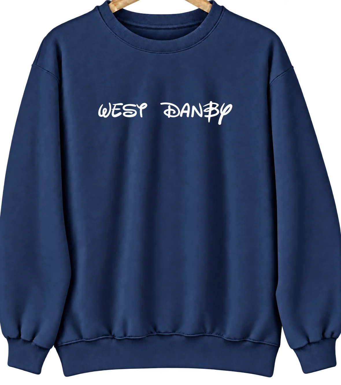West Danby, New York Hometown Crewneck — Navy
