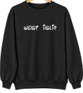 West Islip, New York Hometown Crewneck — Black