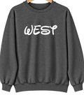 West, Mississippi Hometown Crewneck — Dark Heather