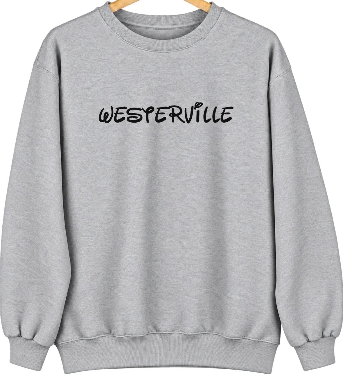 Westerville, Nebraska Hometown Crewneck — Sport Grey