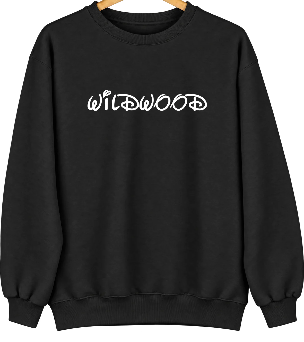 Wildwood, New Jersey Hometown Crewneck — Black