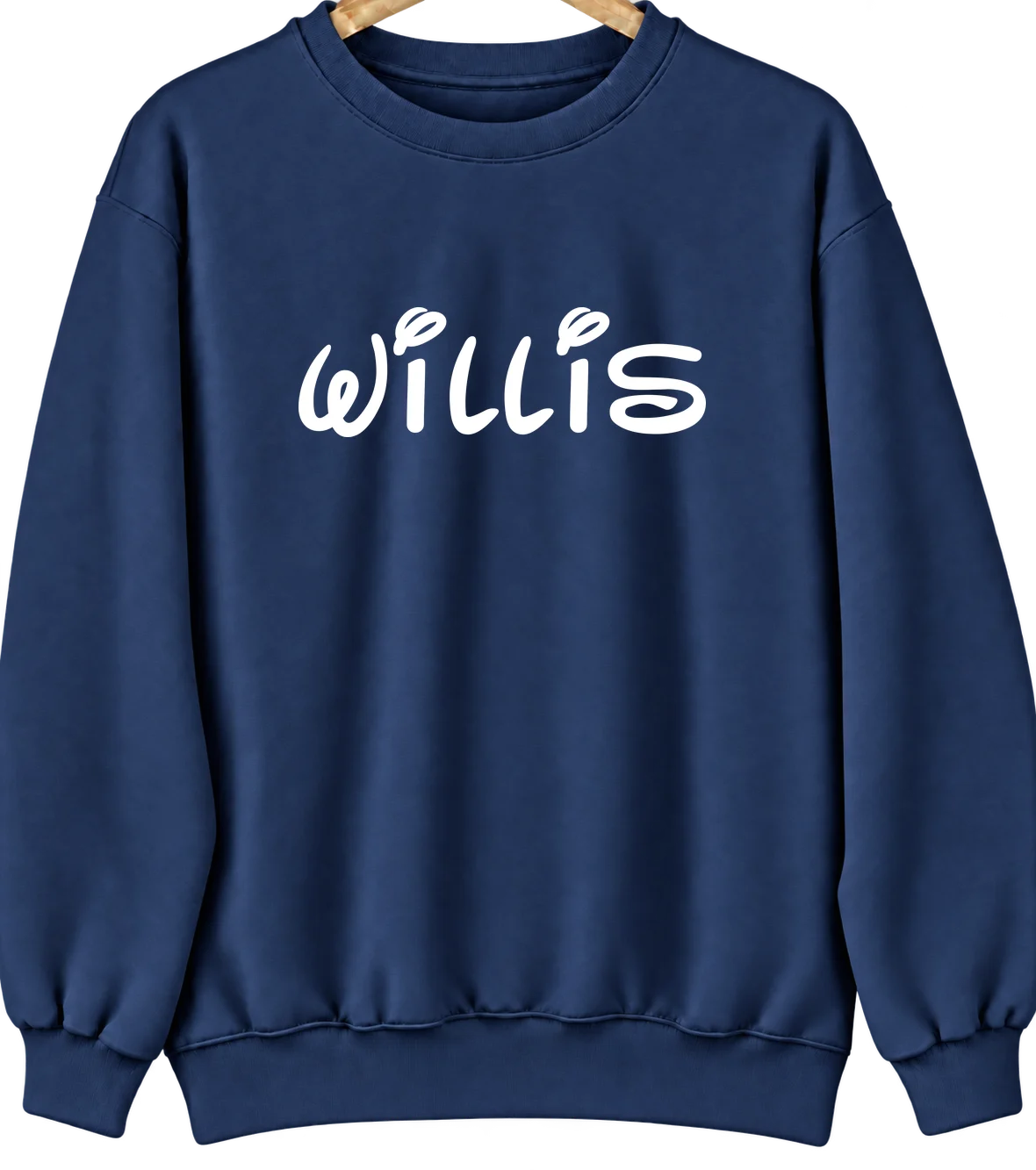 Willis, Kansas Hometown Crewneck — Navy