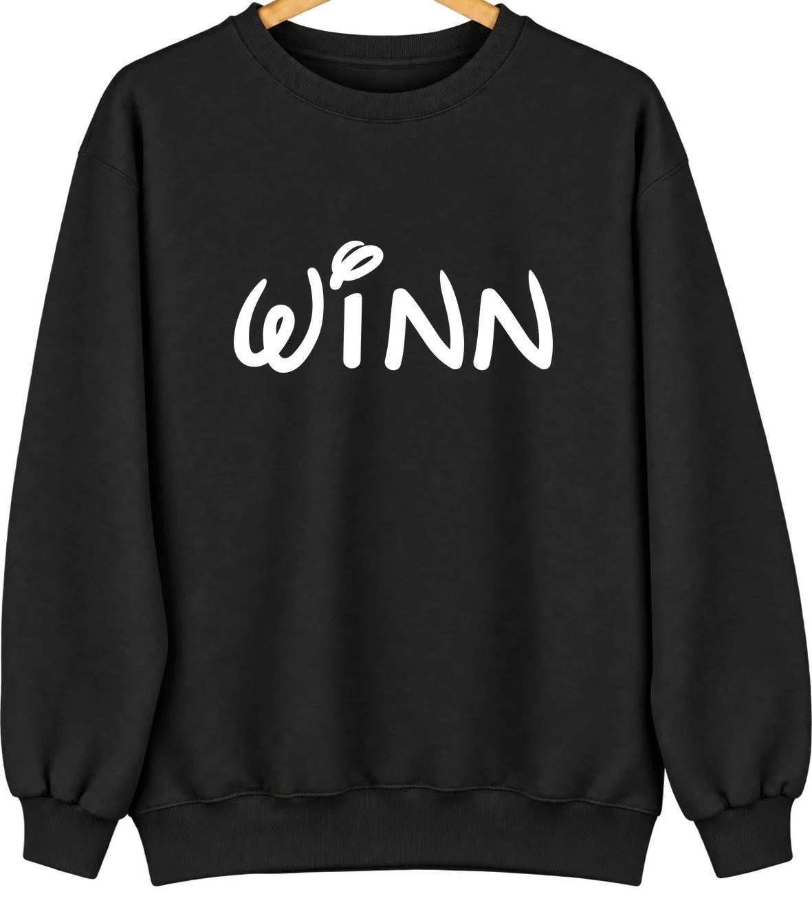 Winn, Michigan Hometown Crewneck — Black
