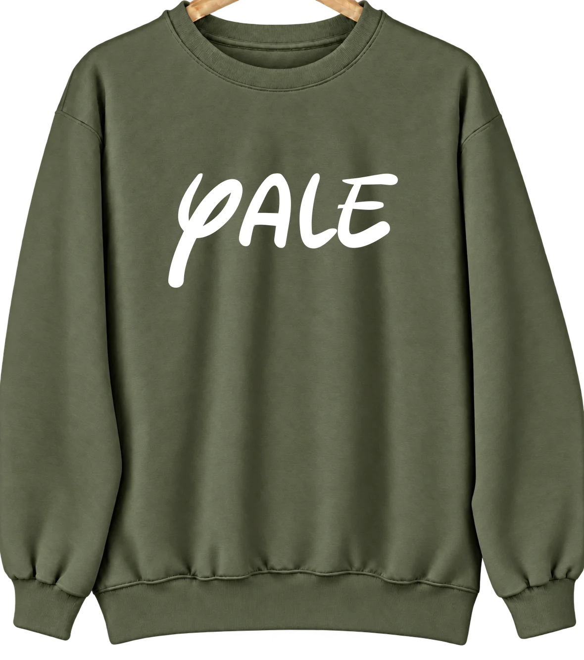 Yale, Kansas Hometown Crewneck — Military Green