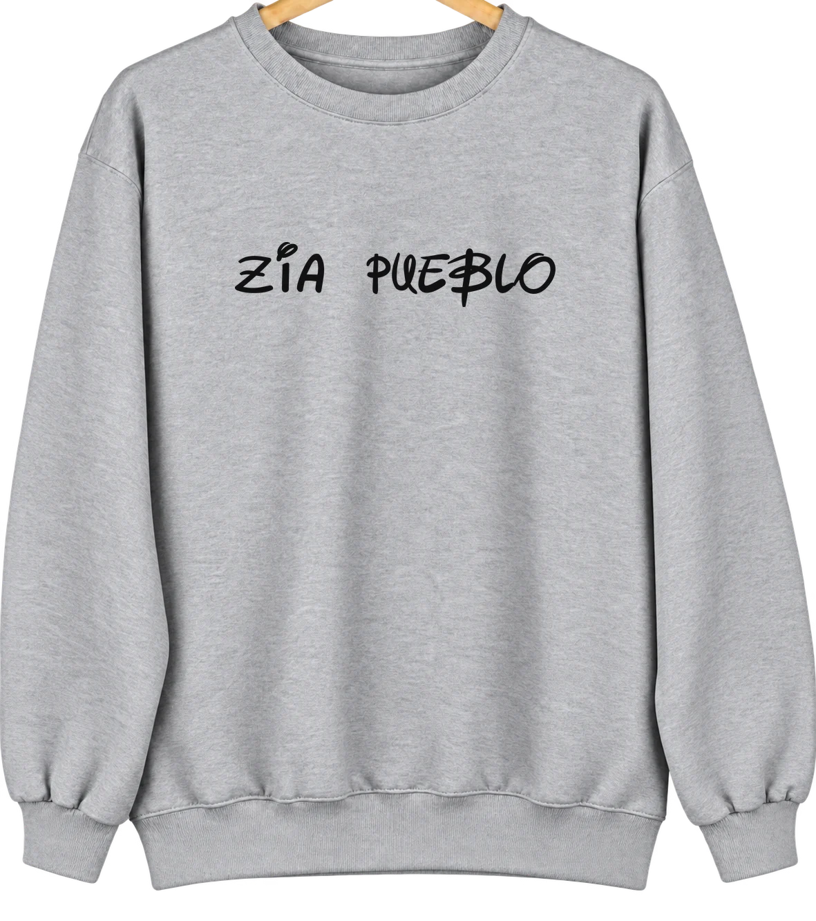 Zia Pueblo, New Mexico Hometown Crewneck — Sport Grey